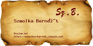 Szmolka Bernát névjegykártya